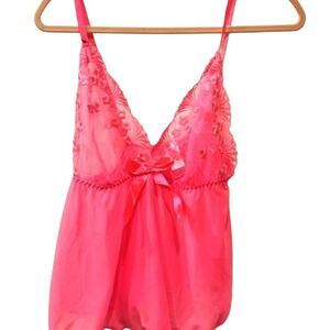 Spree Intimates Lace Adjustable Cami-Pink